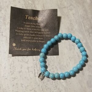Blue Beaded Bracelet Teachet